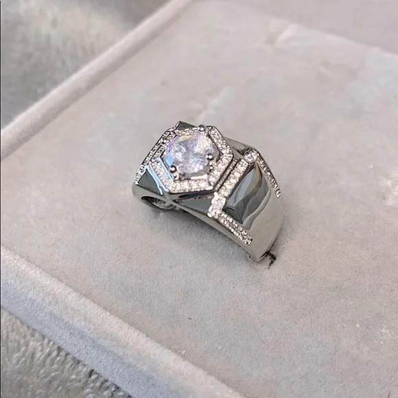 S925 White Moissanite Ring for Men